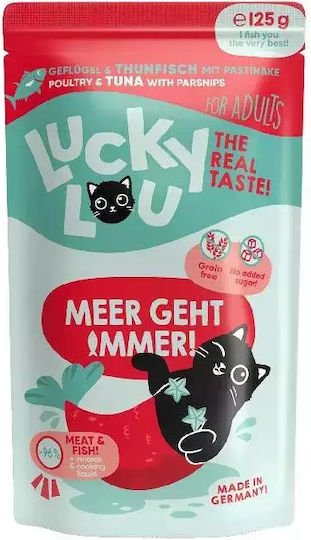 Lucky Lou Lifestage Υγρή Τροφή για Ενήλικες Γάτες σε Φακελάκι με Πουλερικά και Τόνο 125gr