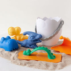 Kiokids Beach Bucket Set with Accessories made of Plastic White 14cm 6pcs