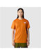 The North Face Redbox Ανδρικό T-shirt Κοντομάνικο Πορτοκαλί