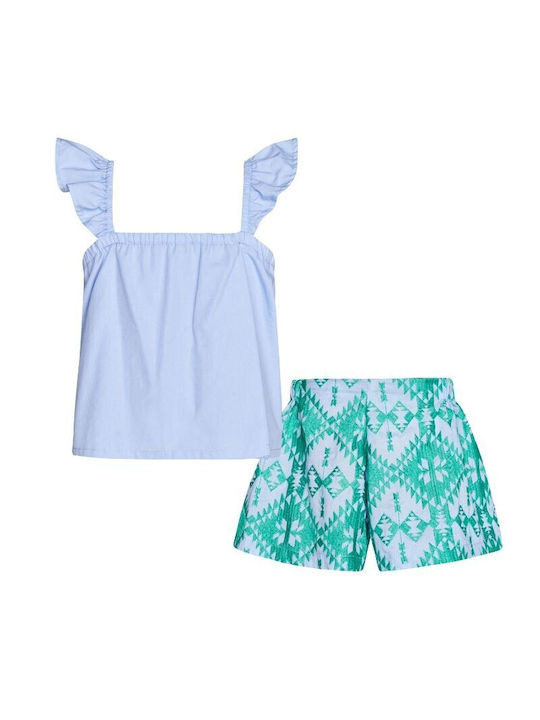 Two In A Castle Kids Set with Shorts Summer 2pcs blue