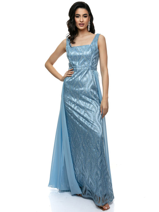 RichgirlBoudoir Summer Maxi Evening Dress Light Blue