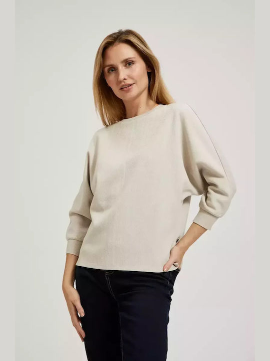 Make your image Damen Pullover mit 3/4-Ärmeln Beige