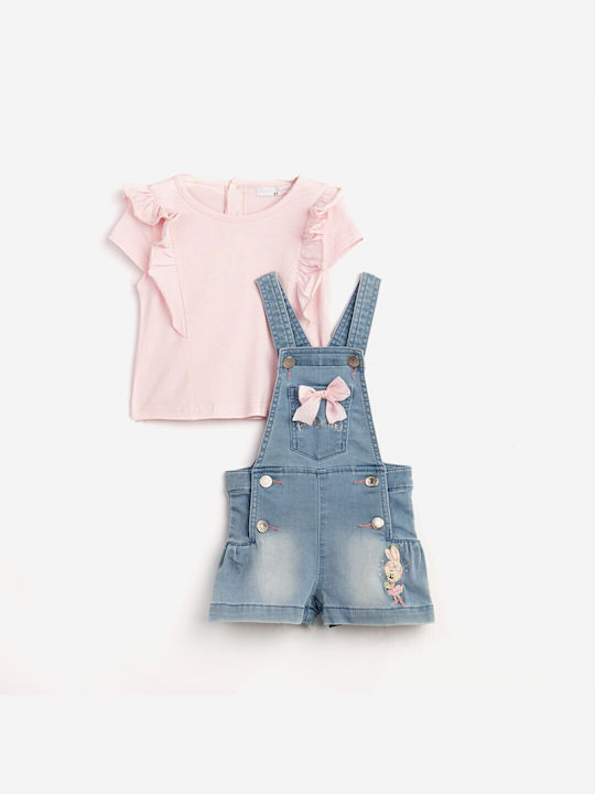 Funky Kinder Set mit Shorts Sommer 2Stück Jean Blue