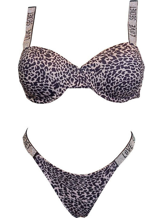 Modern Ocean Unterwäsche-Set für Damen BH mit Schlupf Schwarz