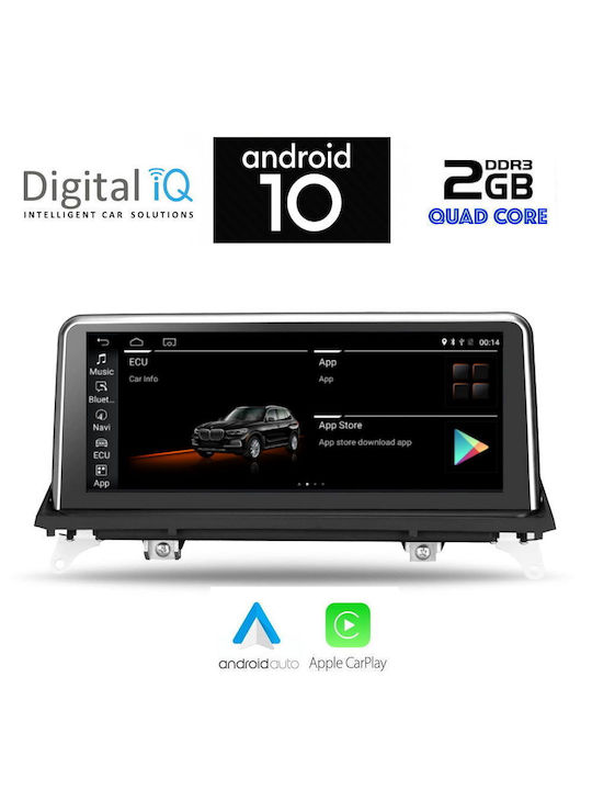 Digital IQ Car-Audiosystem für BMW X5 / X6 2009-2012 (Bluetooth/USB/AUX/WiFi/GPS/Apple-Carplay/Android-Auto) mit Touchscreen 8.8"