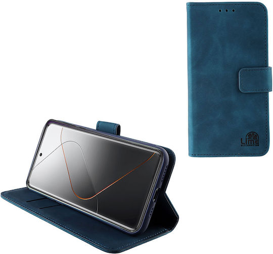 Lime Essential Magnet Book Piele artificială Albastru (Xiaomi 14 Pro)