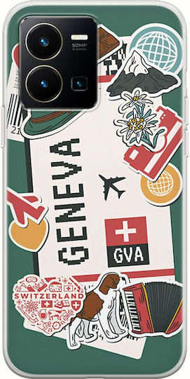 Ticket To Geneva Back Cover Silicone Multicolour (Vivo Y22S / Y35)