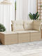 vidaXL Tree-Seater Outdoor Sofa Rattan with Cushions 55x55x69cm
