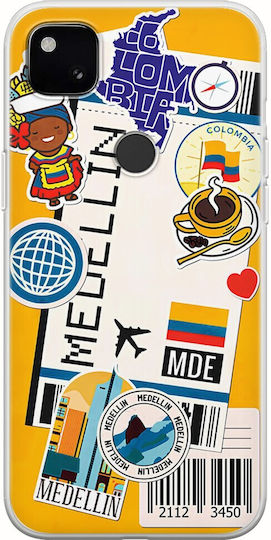 Ticket To Medellin Задна корица Силикон Многоцветен (Google Pixel 4a)