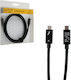 NSP Thunderbolt 4 Cable 100W Μαύρο 1.5m