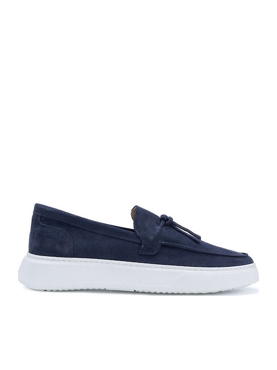 Women's Moccasins in Navy Blue Color
