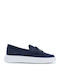 Women's Moccasins in Navy Blue Color