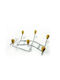 ArteLibre Wall Hanger Metal 6 Hooks Silver 22x20cm