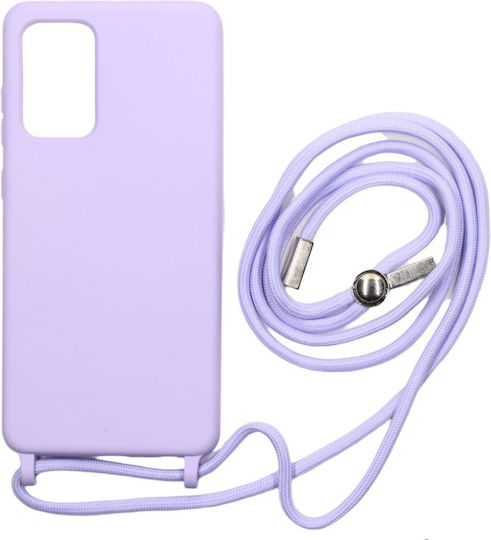 Technovo Lace Задна корица Силикон с Каишка Лилав (Galaxy A54)