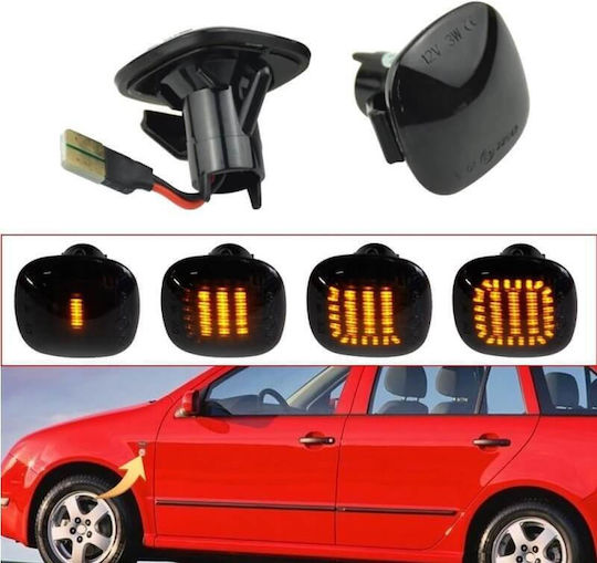 Carro Flash Led for Audi A3 / A4 / A8 / A6 Citroen C5 Renault Rapid Seat Ibiza / Cordoba / Toledo Skoda Octavia / Fabia / Praktik / Rapid / Roomster 2pcs