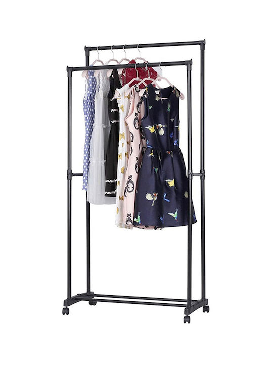 ForHome Rollbar Kleiderständer Schwarz 66x37x139cm