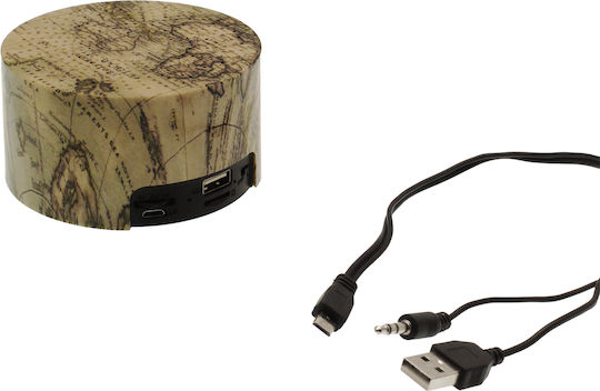Ee8361 Bluetooth Speaker 3W with Radio and Battery Life up to 3 hours Beige
