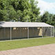 vidaXL Metallic Dog Park 1000x200x200cm Silver