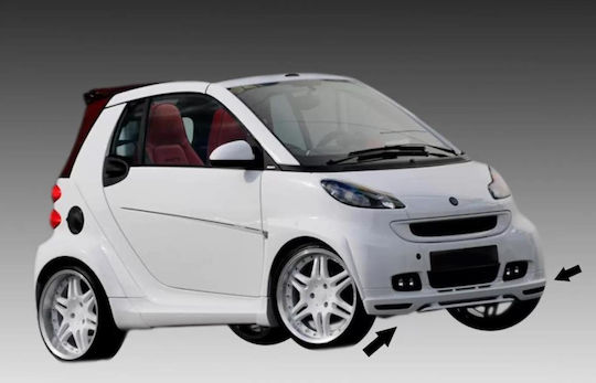 Look Spoiler Αυτοκινήτου Μπροστά Συμβατό με Smart ForTwo