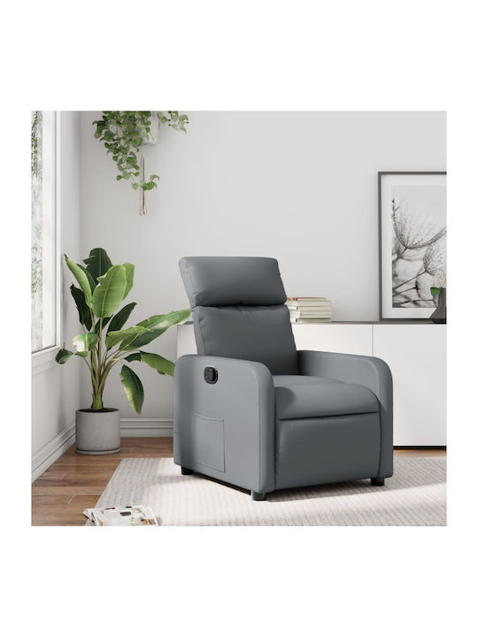 Relaxsessel mit Fußhocker aus Kunstleder Gray 6...