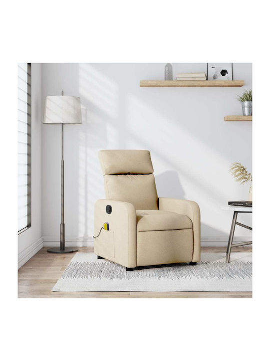 Πολυθρόνα Relax Massage με Υποπόδιο Μπεζ 66x89.5x95.5cm