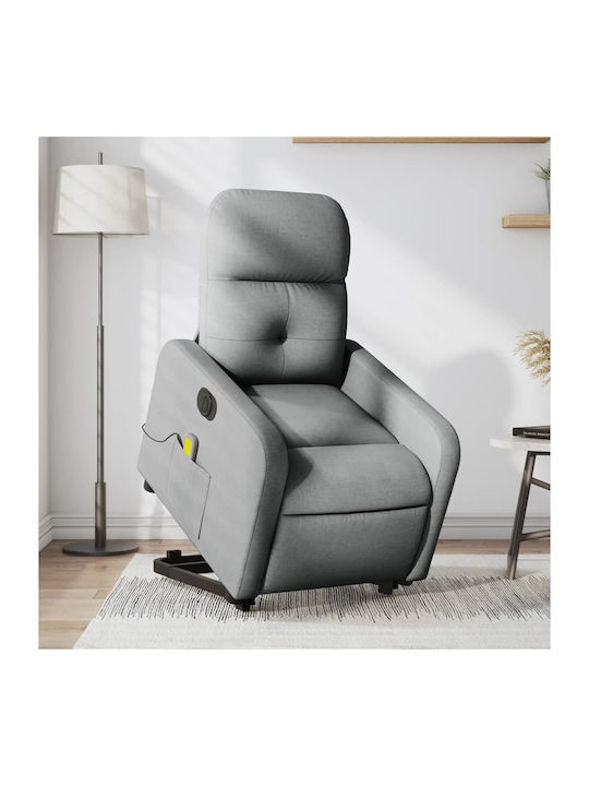 Πολυθρόνα Relax Massage με Υποπόδιο Γκρι 66x89x...