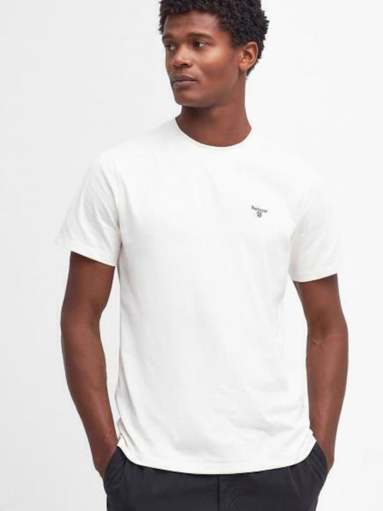 Barbour Ανδρικό Αθλητικό T-shirt Κοντομάνικο Λευκό