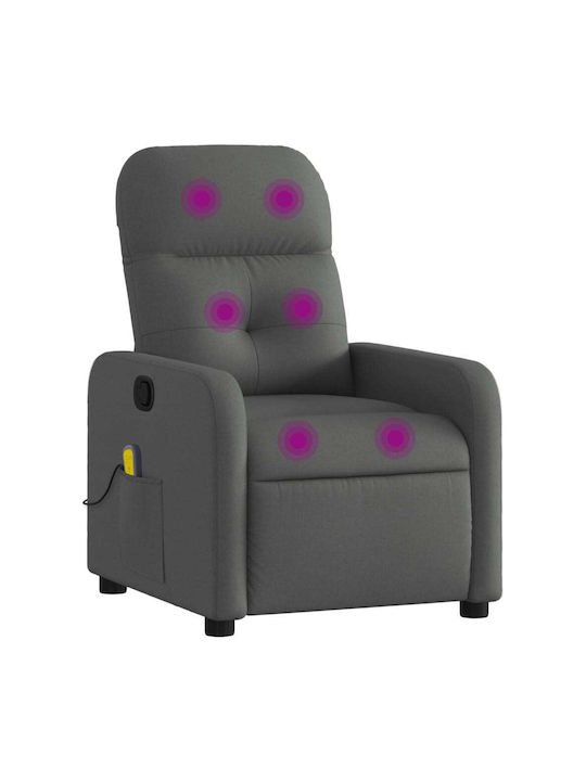 Relax Armchair Massage with Footstool Gray