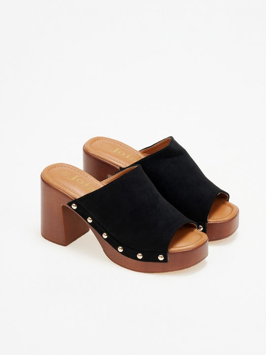 Issue Fashion Chunky Heel Mules Negru