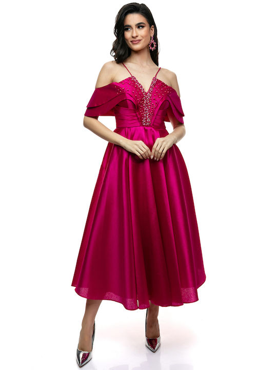 RichgirlBoudoir Midi Rochie Fuchsia