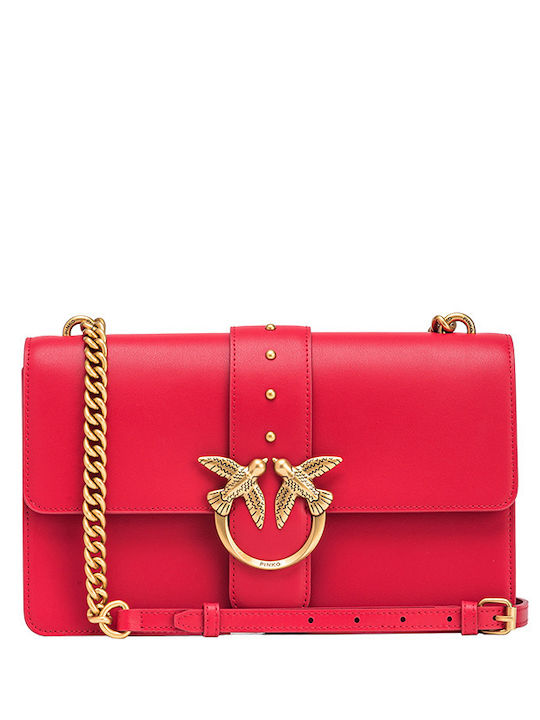 Pinko Leather Women's Bag Shoulder Red