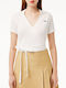 Lacoste Women's Polo Blouse Short Sleeve White