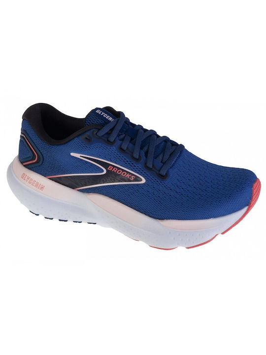 Brooks Glycerin 21 Sport Shoes for Training & Gym Blue / Icy Pink / Rose