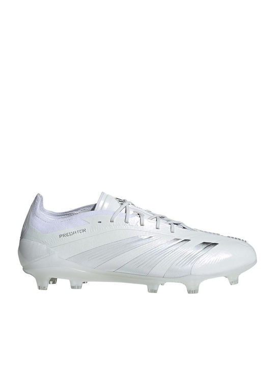 adidas Predator Elite Pantofi de Fotbal cu crampoane Cloud White / Silver Metallic