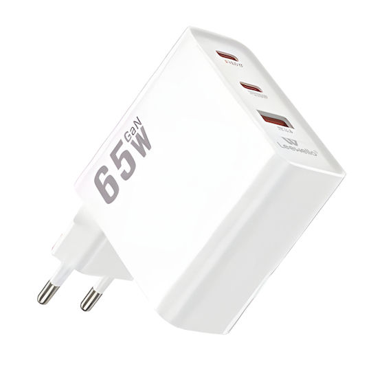 Leewello Încărcător Fără Cablu 65W Quick Charge 4.0 Albς (Lw-163)