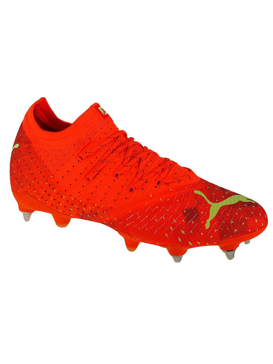 Puma Future Z 14 Low Football Shoes MxSG with Cleats Red