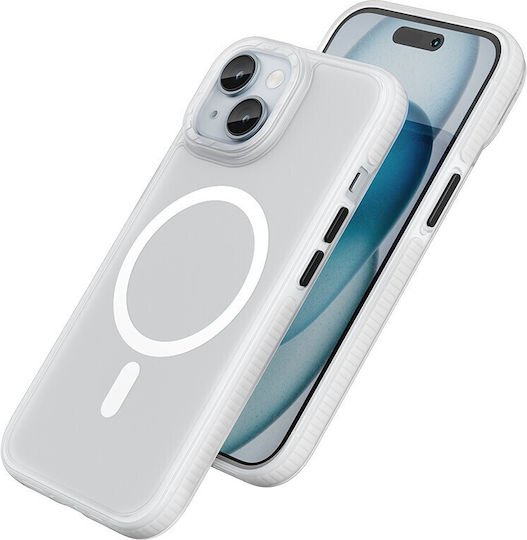 Hoco Hoco Back Cover Silikonkonstruktion 1.5mm Magnetischer Verschluss Weiß Für iPhone 15 Plus