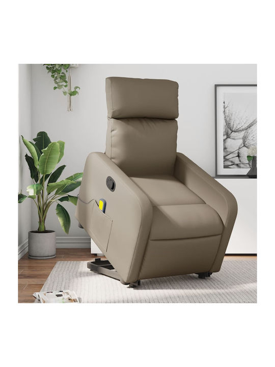 Πολυθρόνα Relax Massage με Υποπόδιο από Δερματί...