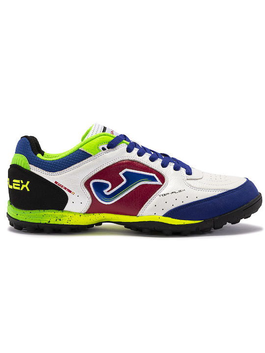 Joma Top Flex TF Χαμηλά Ποδοσφαιρικά Παπούτσια με Σχάρα Λευκά