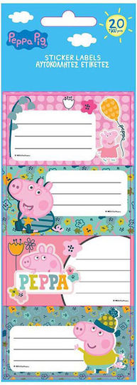 Hasbro Peppa Pig Ετικέτες Τετραδίων 20τμχ
