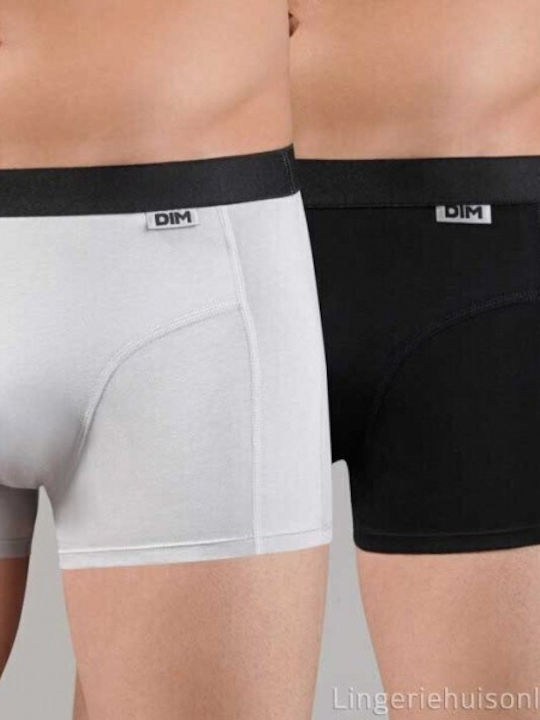 Dim Ανδρικά Μποξεράκια Μαύρο/Γκρι με Σχέδια 2Pack