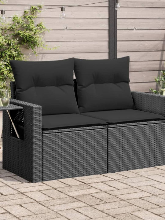 Two-Seater Sofa Outdoor Rattan with Pillows