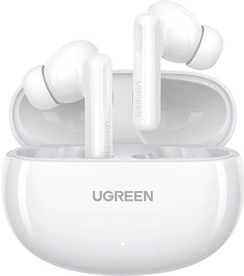 Ugreen HiTune T6 In-ear Bluetooth Handsfree Ακουστικά με Αντοχή στον Ιδρώτα και Θήκη Φόρτισης Λευκά