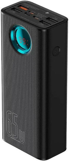 Baseus Amblight Power Bank 26800mAh 65W με 4 Θύρες USB-A και 3 Θύρες USB-C Μαύρο