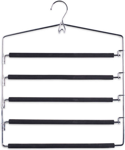 Zeller Umeraș pentru Dulap pentru pantaloni Metal Argintiu 1buc Zeller Umeraș pentru Dulap pentru pantaloni Metal Argintiu 1buc