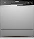 Toshiba Mașină de spălat vase independentă pentru 8 seturi de vase L55xÎ59cm Inox