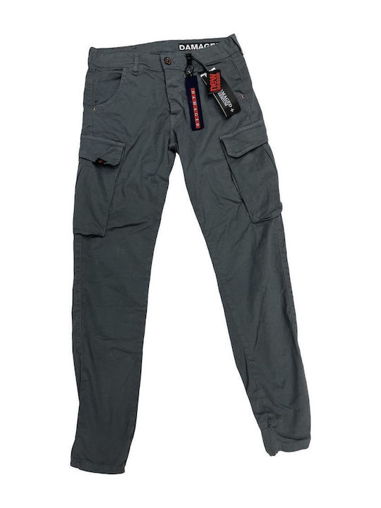 Damaged Jeans Мъжки Панталон Карго Сив WR35 Ант...