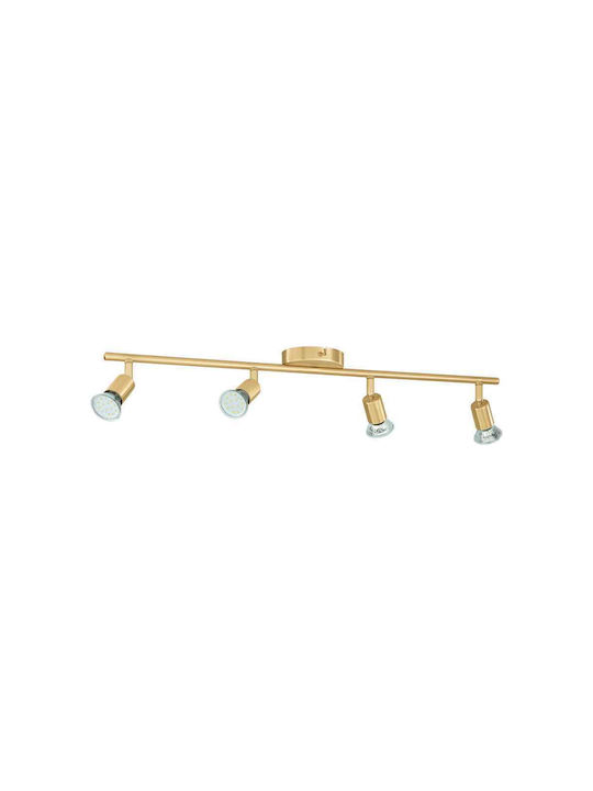 Eglo Spot with 4 Lights and with Socket GU10 in Bronze Color