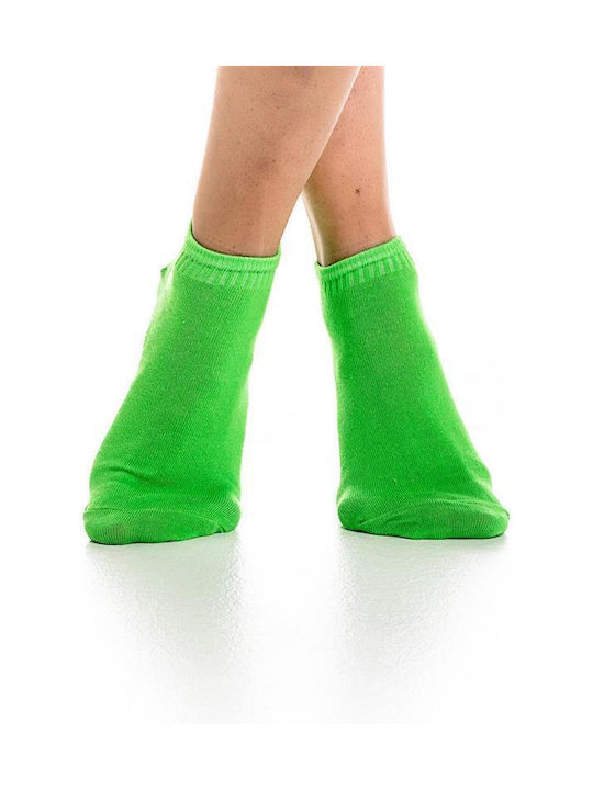 Inizio Women's Solid Color Socks Green