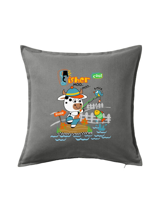 Koupakoupa Kids Throw Pillow 50x50cm Gray